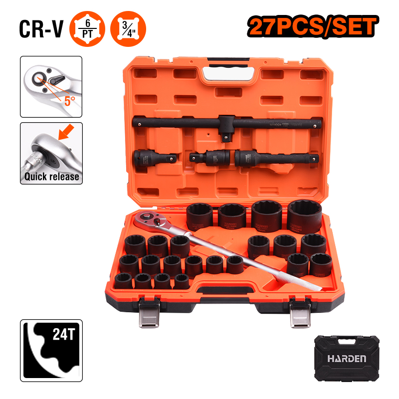 Tool Set - HARDEN 27Pcs 3/4