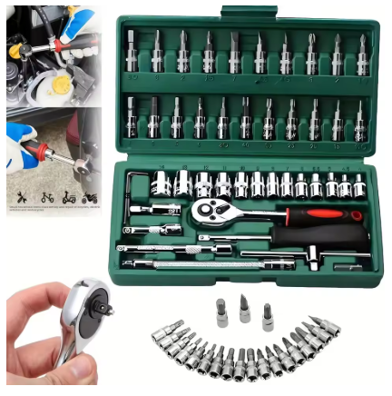 Socket Wrench - 46pc 1/4 inch Ratchet Wrench Set